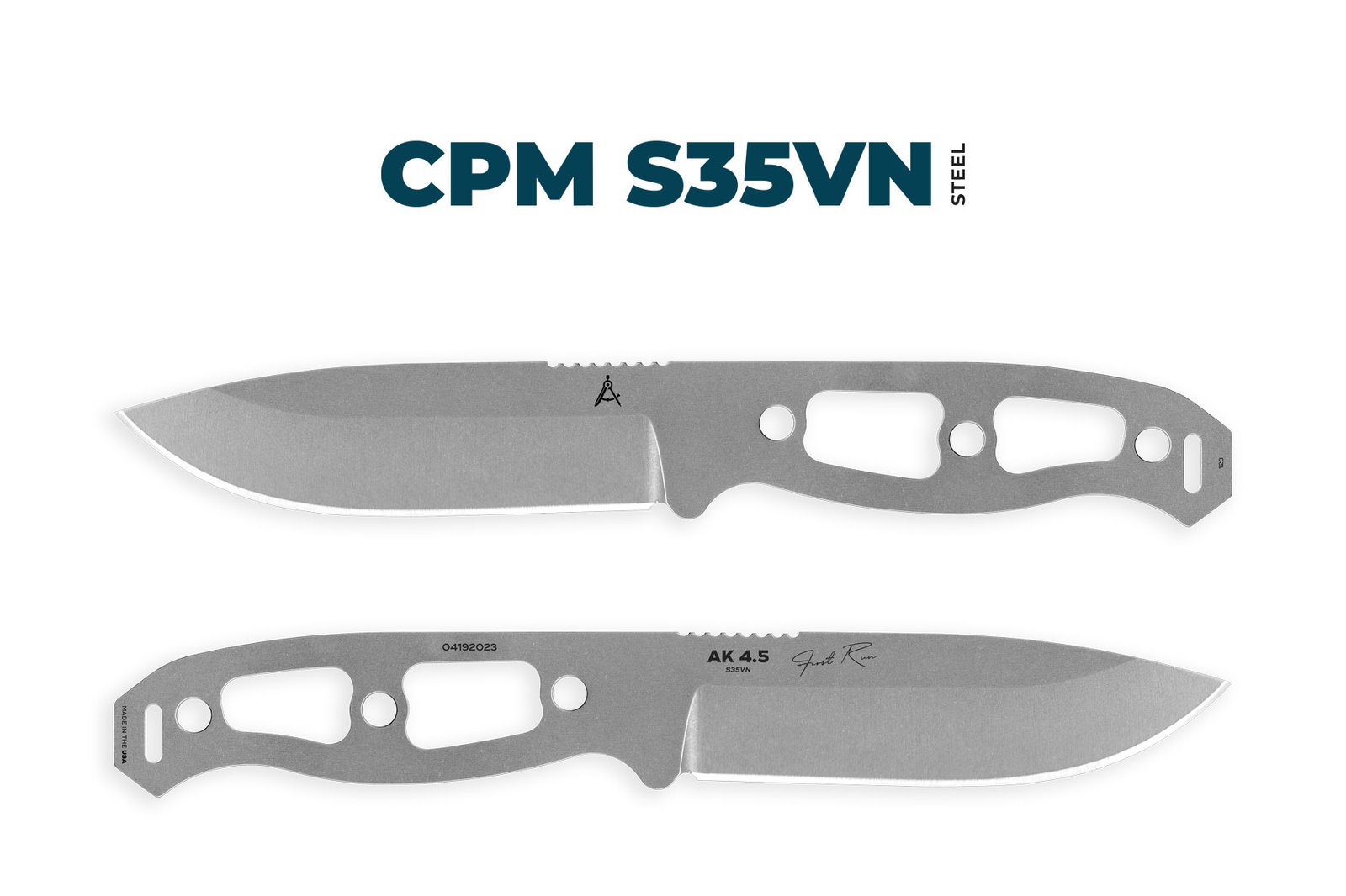 Architect® AK 4.5 Blade Only - Uncoated S35VN Steel - High Saber Grind