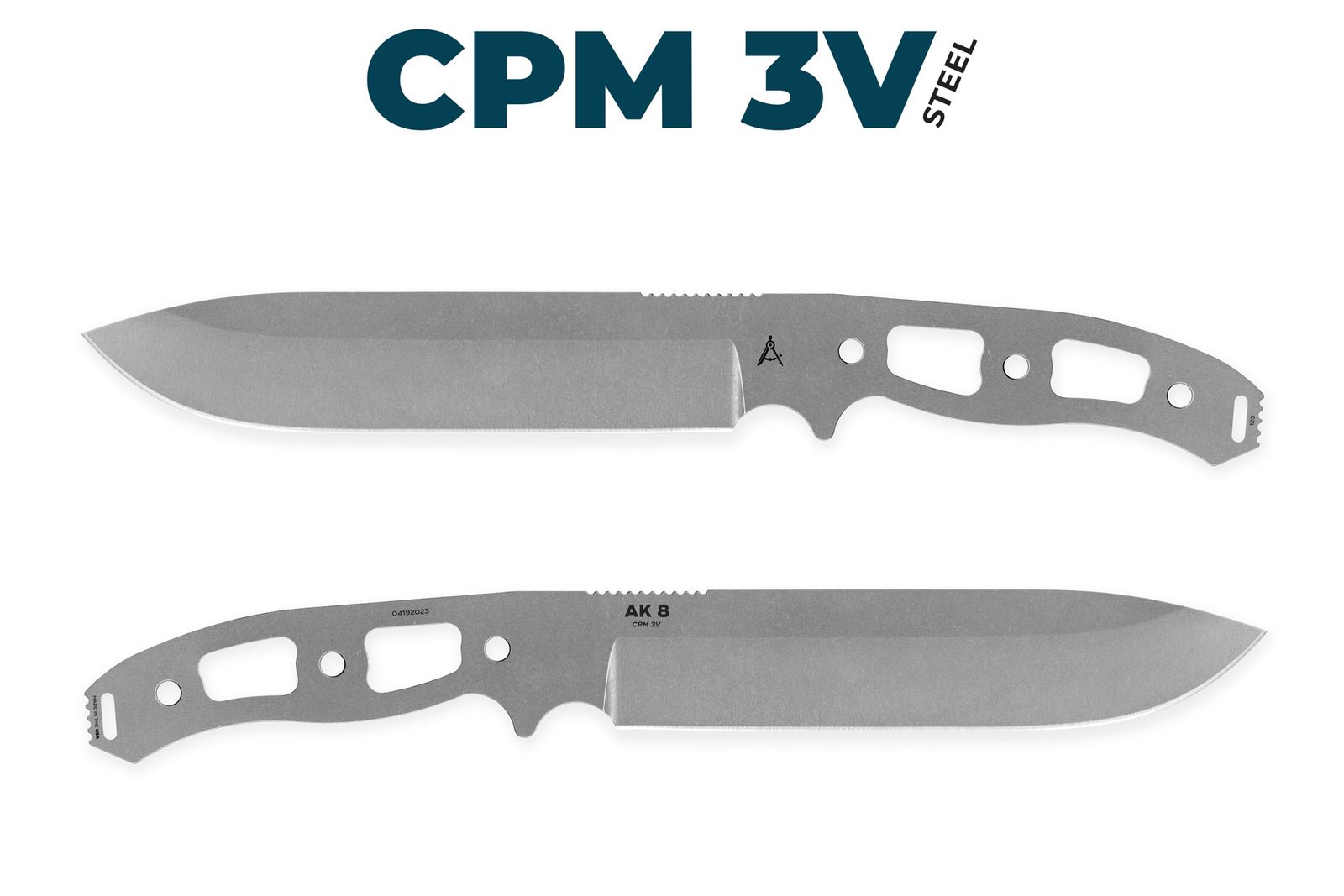 Architect® AK 8 Blade Only - Uncoated CPM-3V Steel - High Saber Grind