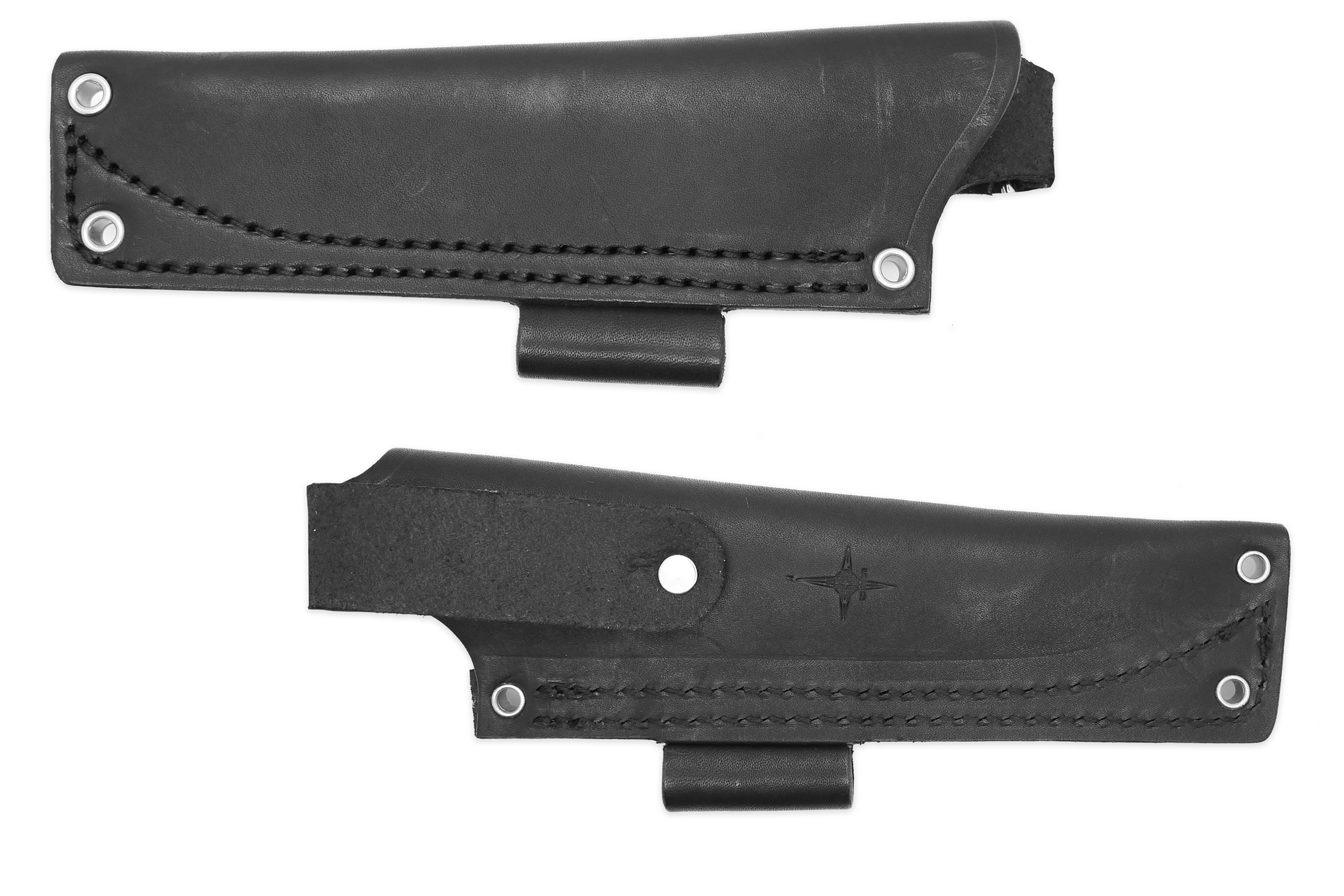 "K" Leather HIP Sheath for AK 4.5, Black, LH, Firesteel Loop