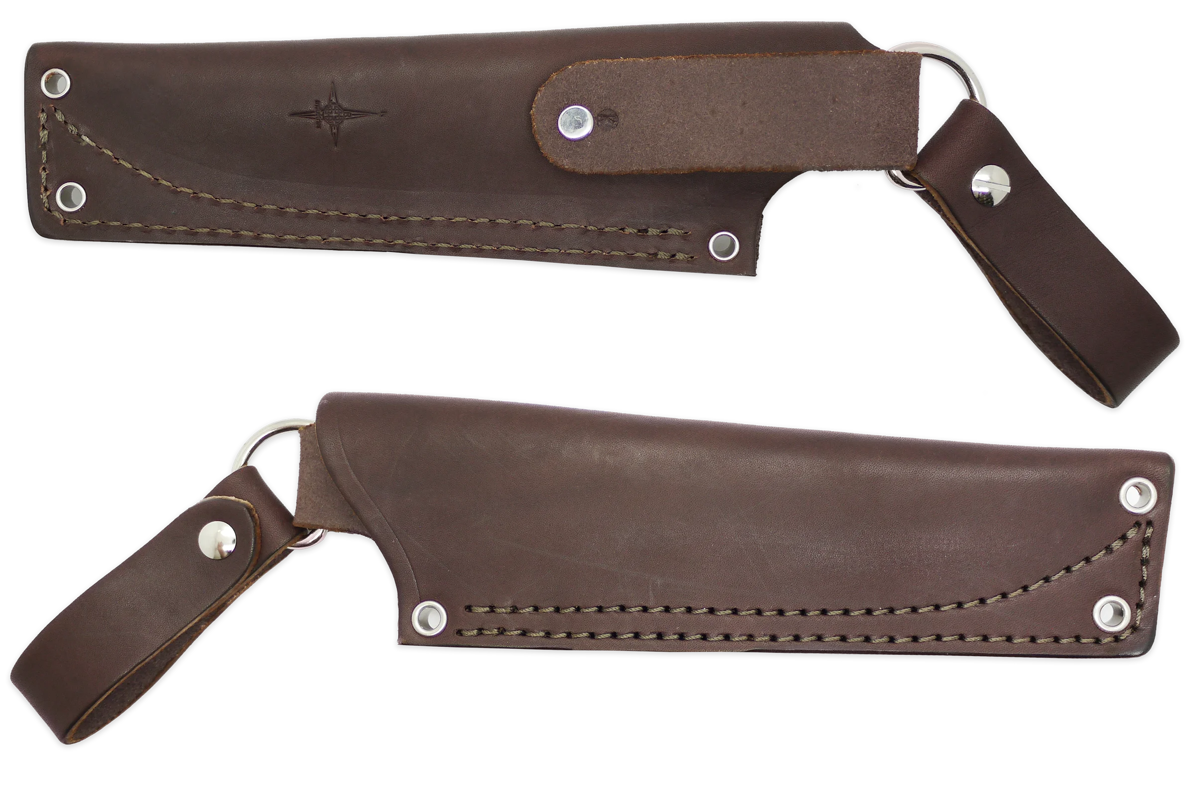 "K" Leather DANGLER Sheath for AK 4.5, Brown, RH, WITHOUT Firesteel Loop