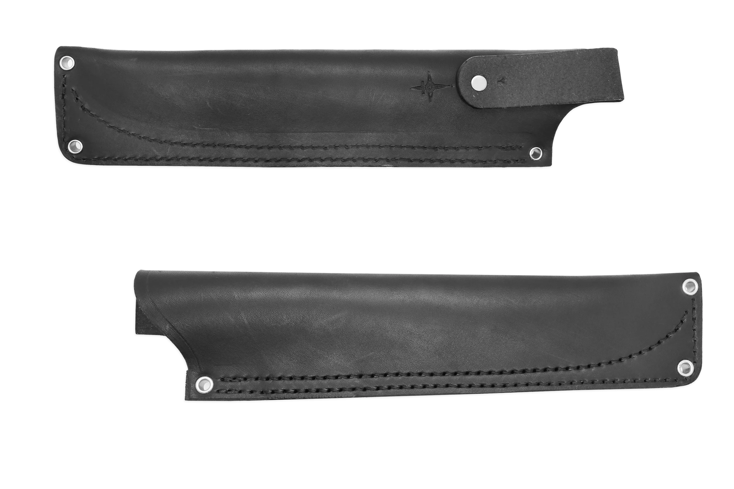 "Y" Leather HIP Sheath for AK 8, Black, RH, WITHOUT Firesteel Loop