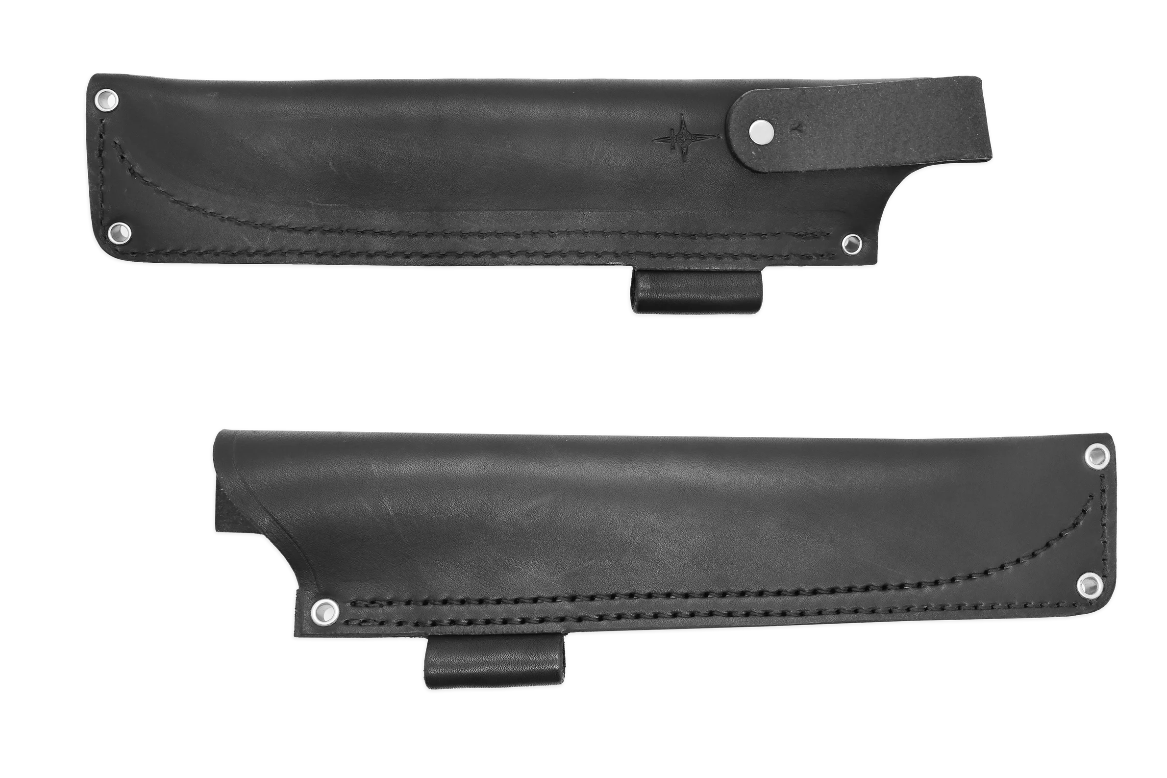 "Y" Leather HIP Sheath for AK 8, Black, RH, Firesteel Loop